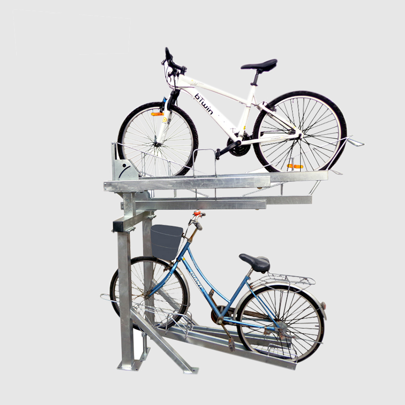 Verzinkte radmontierte zweistufige Fahrradabstellfläche für 4 Fahrradträger