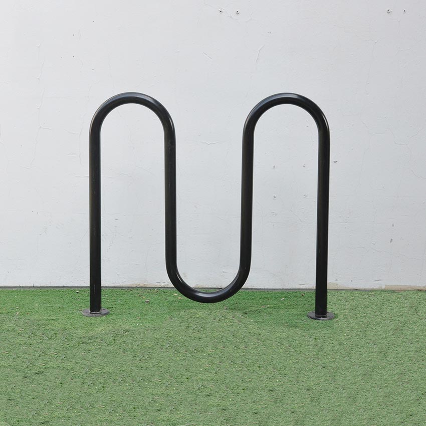 Stapelbarer Wave-Fahrradträger aus Edelstahl für öffentliche sichere Parkplätze