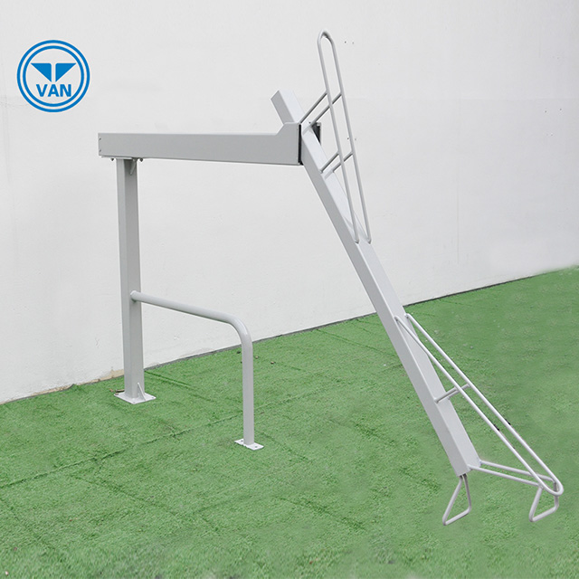 China Hersteller zweistufige weiße Sicherheits-Metallfahrradständer zu verkaufen