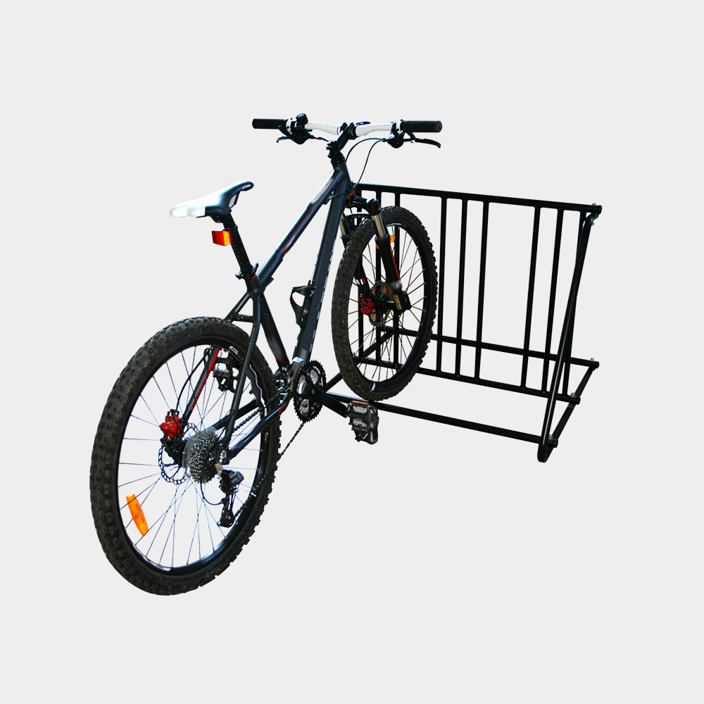 Kommerzieller doppelseitiger Fahrradträger im Uline-Gitterstil Kanada