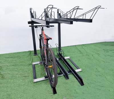 Custom Metal European Bike Storage Display Rack Double Manufactures