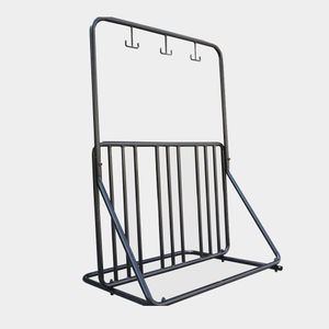 Black Powered Coated Durable Grid Fahrradträger mit Helmhalter